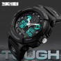 SKMEI Men Sports Watches Quartz Digital LED Electronic Dual Display Wristwatches Clock Watwrproof Relogio Masculino Relojes 1270