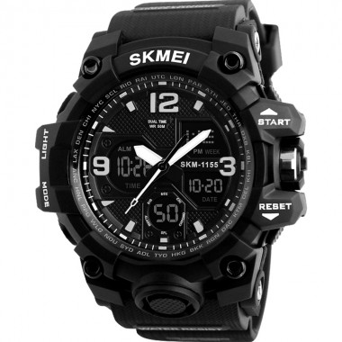 SKMEI Luxury Big Dial Sports Watch for Men Chronograph Water Resistant Quartz Analog Electronic Watches Man Relogio Masculino