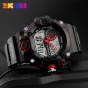 SKMEI Digital Quartz Watch 3 Time Chronograph EL Backlight 12/24 Hour Count Down 50m Waterproof Clock Man Sport Watches For Men