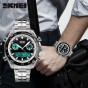 SKMEI 1204 Men Digital Quartz Watch Fashion Sports Wristwatches Dual Time Zone EL Light Clock Luxury Relogio Masculino Watches