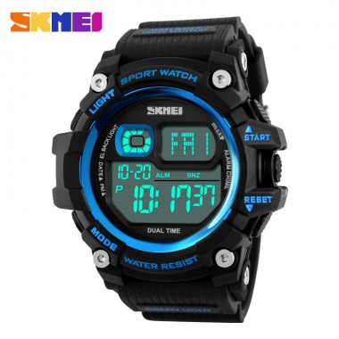 SKMEI 1229 Brand Men Sport Watch Fashion Digital Wristwatches Big Dial LED Chronograph Male Clock Outdoor Military Man Watches