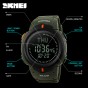 SKMEI Men LED Digital Wristwatches Compass Outdoor Sports Watches Male Clocks Relojes Waterproof Relogio Masculino Black 1231