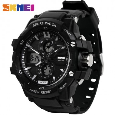 Skmei Men Sports Watches LED Digital Quartz Watch Dual Time Water Resistant Outdoor Relogio Masculino Man Wristwatches 0990