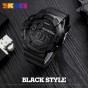 SKMEI 1243 Men Digital Wristwatches LED Display Multiple Time Zone 50M Waterproof Clock Relogio Masculino Outdoor Sports Watches