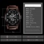 SKMEI Luxury Retro Leather Multifunction Small Dial Working Quartz Watches For Business Male Stop Watch Calendar Sports Relogio