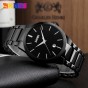 2018 SKMEI Simple Men quartz watch Alloy case Stainless steel band for business Top Brand Luxury Waterproof Auto date male watch