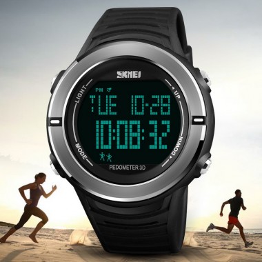 SKMEI Men's Watches Pedometer Calorie Week Date Stopwatch LED Digital Watch Waterproof Wristwatches Clock Sport Watches For Men