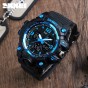 SKMEI Men Big Dial LED Digital Quartz Watch Alarm Dual Display Wristwatches Relogio Masculino Waterproof Fashion Sport Watches