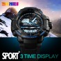 SKMEI Brand Fashion Mens Digital LED Display Sport Quartz Watch Relogio Masculino 50m Waterproof Wristwatches Men Sports Watches