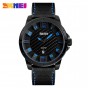 SKMEI Men Fashion Quartz Wristwatches Leather Strap Complete Calendar Waterproof Clocks Sports Watches 9150 Relogio Masculino