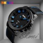 SKMEI Men Fashion Quartz Wristwatches Leather Strap Complete Calendar Waterproof Clocks Sports Watches 9150 Relogio Masculino
