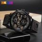 SKMEI Men Quartz Wristwatches Silicone Strap Calendar Clocks Stopwatch Waterproof Fashion Sports Watches 9153 Relogio Masculino