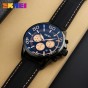 SKMEI Men Quartz Wristwatches Waterproof Clocks Silicone Strap Fashion Calendar Stop Watch Dress Watches Relogio Masculino 9154