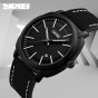 SKMEI Brand Mens Fashion Casual Watches Men Waterproof Leather Men Quartz Watch Man Military Wristwatch Relogio Masculino 9169