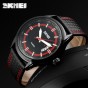 SKMEI Mens Fashion Casual Watches Men Quartz Watch Luxury Brand Relogio Masculino Mens Leather Strap 50M Waterproof Wristwatches