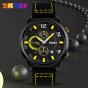 SKMEI Fashion Men Quartz Wristwatches Leather Strap Stopwatch Date Clocks Business Mens Watches 9149 Waterproof Sports Watch