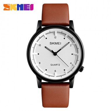SKMEI Men Quartz Watch Clock Relojes Male Fashion Casual Watches Leather Strap Waterproof Mens Wristwatches Relogio Masculino