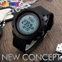 SKMEI Men Digital Wristwatch Big Dial Compass World Time Clocks 3 Alarm Waterproof Outdoor Sports Watches 1216 Relogio Masculino