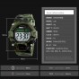 SKMEI Brand Men Double Time LED Display Watch Digital Wristwatches Chronograph Date Sports Watches Waterproof Relogio Masculino
