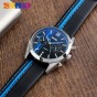 SKMEI Men Quartz Wristwatches Leather Strap Calendar Stop Watch Waterproof Clocks Fashion Sports Watches 9148 Relogio Masculino