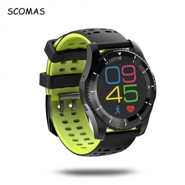 SCOMAS GS8 Waterproof GPS Smart Watch Blood Pressure Heart Rate Monitor Fitness Wristwatch with SIM Card for Android IOS Phone
