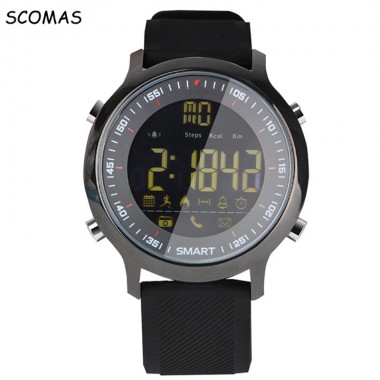 SCOMAS Waterproof Smart Watches Pedometer Activity Sports Watch for Men SMS CALL Reminder Alarm Clock Smartwatch for Cell Phone