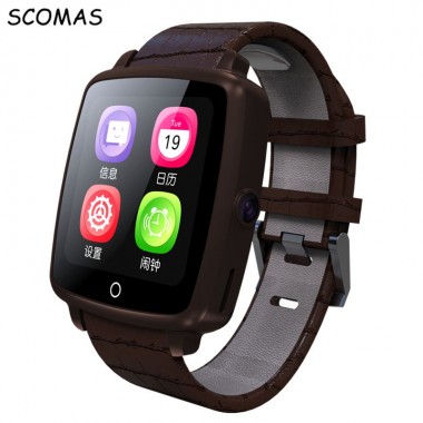 SCOMAS U11C Bluetooth Men's SMART WATCH PHONE TF/SIM Card Slot Camera Touch Screen Smartwatch Clock For Android IOS Cell Phone
