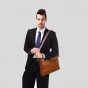 Famous Designer JEEP BULUO Brands Men Business Briefcase PU Leather Shoulder Bags For 14 Inch Laptop Bag big Travel Handbag 6013