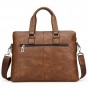 JEEP Promotion Simple Dot Famous Brand Business Men Briefcase Bag Luxury Leather Laptop Bag Man Shoulder Bag bolsa maleta 9616