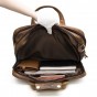 Men Crazy Horse Leather Antique Vintage Design Business Briefcase Laptop Case Fashion Attache Messenger Bag Tote Portfolio 7146d