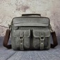 Mens Real Leather Antique Style Tote Briefcase Business 13