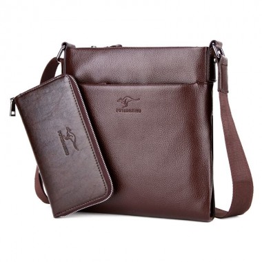 Brand New Kangaroo Cowhide Men Shoulder Bags Solid Male Genuine Leather Bags Small Men Messenger Bags Crossbody Bags For Men