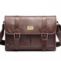 three-box Casual Vintage Men Shoulder Crossbody Bags Solid Laptop Men Leather Handbag Fashion Men Messenger Bags 3540