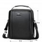 Double Zipper Top Leather Men Messenger Bags Solid Laptop Men Travel Bag Brand Crossbody Bag Kangraoo Men Shoulder Handbag M11b