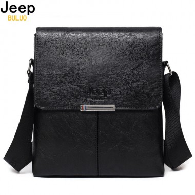 JEEP BULUO Men Bag 2017 Fashion Mens Shoulder Bags High Quality Leather Casual Messenger Bag Business Men's Travel Bags 0718