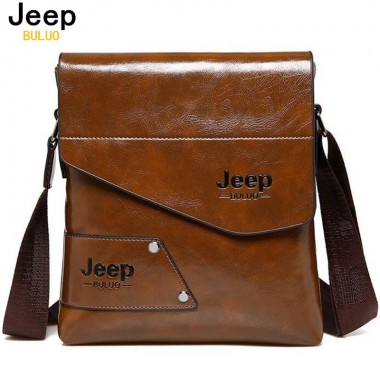 JEEP BULUO Man Messenger Bag PU Leather Male Shoulder Bags Famous Brand Fashion Casual Business Men's Travel Bags For IPAD 204