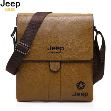 JEEP BULUO Brand Man Messenger Bag 2017 New Hot Sale High Quality Leather Hobos Men Shoulder Bags Male Office Tote Bag 1301