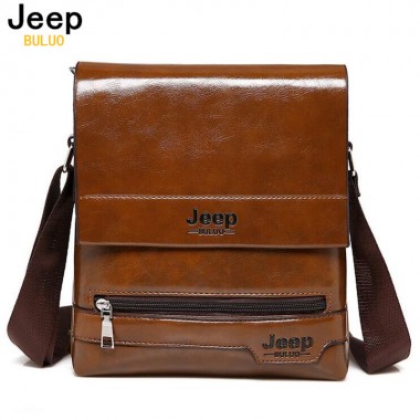 JEEP BULUO Brand Men Casual Bags 2017 New Fashion Man Crossbody Shoulder Bags High Quality Leather Male Tote Bag Hobos JP203