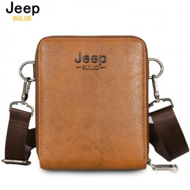 Jeep Brand Men Bags With Phone Card Holders Business Travel Leather Bag For Young Man High Quality Shoulder Bags 8998