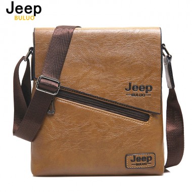 BULUO JEEP Original Brand Men Messenger Bags High Quality Casual Business Tote Bag For Male Leather Shoulder Bags Hobos 1501
