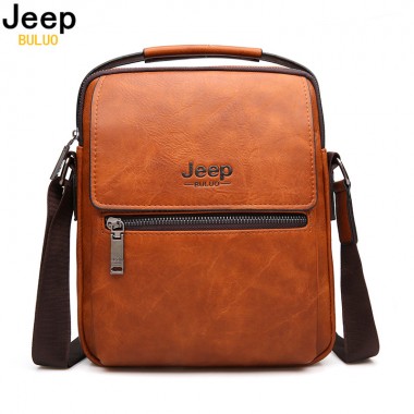 Large Capacity Man's Shoulder Bags JEEP Brand Man Split Leather Crossbody Messenger Bag High Quality Business Tote Bags For iPad