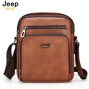 Jeep Brand Man Leather Bag High Quality Business Briefcase Tote Bags Male Cow Split Leather Handbag Messenger Bag For Men 6001-2