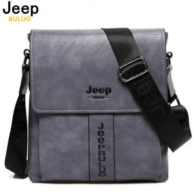 JEEP BULUO New Fashion Cow Split Leather Man Messenger Bags Business Male CrossBody Bag Casual Men Commercial Briefcase Bag 5844