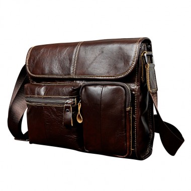 Leather Male Designer Casual Shoulder Messenger Crossbody bag Fashion Tablets Pad Mochila Satchel University School Book bag 202
