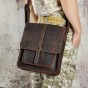 Original Leather Fashion Casual Mochila Shoulder Tablets Pad Book Bag Male Designer Messenger Crossbody Satchel Bag For Men 5867