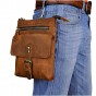 Leather Men Multifunction Casual Tablets Satchel Messenger Shoulder Crossbody Mochila Bag Fashion Fanny Waist Belt Pack Bag 6574