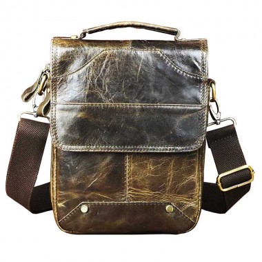 Quality Leather Male Designer Shoulder messenger bag cowhide fashion 8