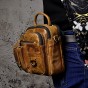 Real Leather Male Multifunction Design Casual One Shoulder Bag Messenger bag Fashion Crossbody Waist Belt Bag Satchel Tote 3004l