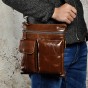 Real Leather Male Design One Shoulder Messenger bag cowhide fashion Cross-body Bag 8