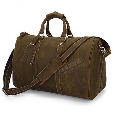 HOT SALE! Fashion vintage quality crazy horse leather horizontal Large Luggage travel bag luggage bag 7077r